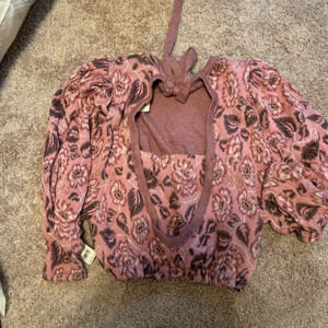 Free people smoked pink shirt​